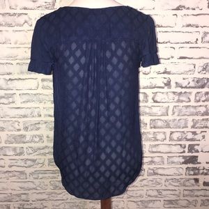 Anthropologie Tops - Maeve Anthropologie Pintucked Navy Blue Blouse Top Anthropologie Tops - Maeve Anthropologie Pintucked Navy Blue Blouse Top